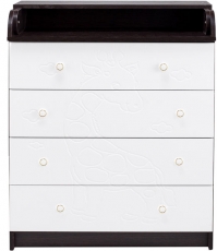 Пеленальний комод Babyroom Giraffe 102x80x50 wenge-white